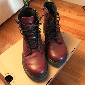 Dr. Marten’s Delaney Cherry Red Boots